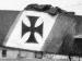 Fokker E.III 105/15 fuselage marking detail. Note overpainted diagonal bands. (012140-122)